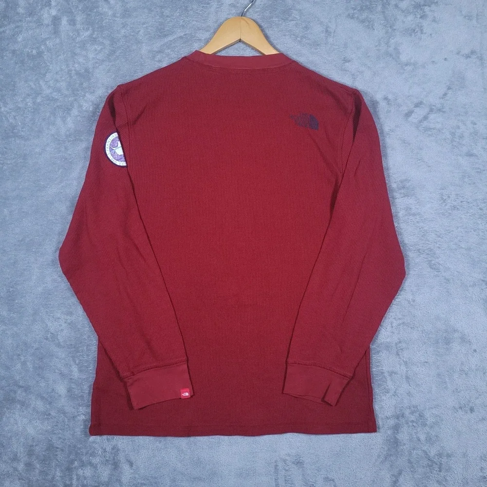 The North Face Shirt Mens L Red Trans-Antarctica Expedition 1990 Waffle Thermal